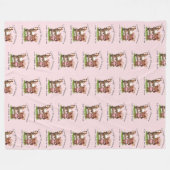 女性のカーボーイドリームズトゥル来ピンクフリースブランケット フリースブランケット (正面(横))