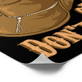 女性のカーボーイドングクライおもしろいカントリーウェスタンロデオガール ポスター (角)