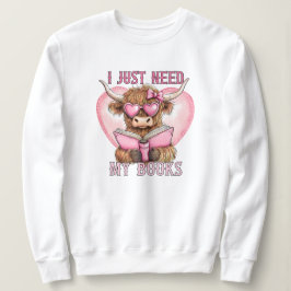 女性のカーボーイハイランドカウブックラバーバレンタインデー スウェットシャツ