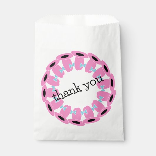 女性のカーボーイハットバースデーパーティー フェイバーバッグ (正面)