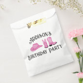 女性のカーボーイハット&ブーツブラック文字 フェイバーバッグ (封をした状態)