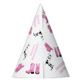 女性のカーボーイハッピーバースデー パーティーハット (裏面)