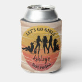 女性のカーボーイバチェロレッテパーソナライズされた名 缶クーラー (缶裏面)