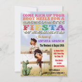 女性のカーボーイバチェロレッテフィエスタウィークエンド招待状 招待状 (正面)