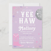 女性のカーボーイバチェロレッテ招待状 | Nash Bash 招待状 (正面)