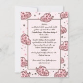 女性のカーボーイバチェロレッテ旅程レッツゴーガールズインヴィ 招待状 (裏面)