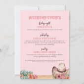 女性のカーボーイバチェロレッテ 招待状 (裏面)