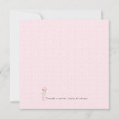 女性のカーボーイバーラップベビーシャワー 招待状 (裏面)