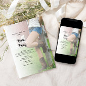 女性のカーボーイバーンパーティー 招待状