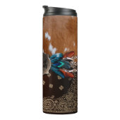 女性のカーボーイパーソナライズされたサーマルコーヒータンブラー タンブラー (回転右)