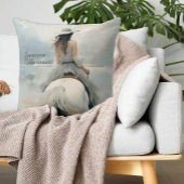 女性のカーボーイパーソナライズされたビーチピロー特産 クッション