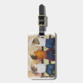 女性のカーボーイパーソナライズされたラゲッジタグ ラゲッジタグ (正面縦)