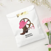 女性のカーボーイパーソナライズされた誕生日パーティー フェイバーバッグ (封をした状態)