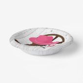 女性のカーボーイパーソナライズされた誕生日会素朴 ペーパーボウル (傾斜あり)