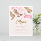 女性のカーボーイパーティーのメニュー記号 (スタンド正面)