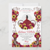 女性のカーボーイヒマワリバラズウェスタンキンセアニェラ 招待状 (正面)