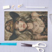 女性のカーボーイビベス17 薄葉紙 (クラフト)