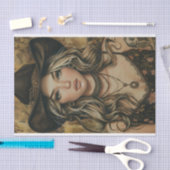 女性のカーボーイビベス18 薄葉紙 (クラフト)