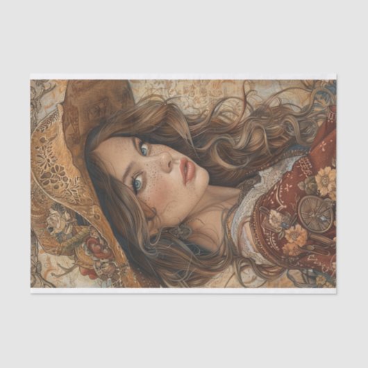 女性のカーボーイビベス2 薄葉紙 (正面)