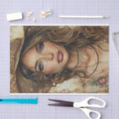 女性のカーボーイビベス3 薄葉紙 (クラフト)