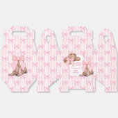 女性のカーボーイピンクのリボン女の子ベビースシャワーカスタムー フェイバーボックス (見開き)