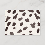 女性のカーボーイピンクウエスタンロデオブックスベビー エンクロージャーカード (裏面)