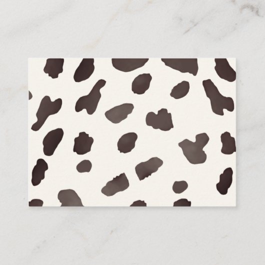 女性のカーボーイピンクウエスタンロデオブックスベビー エンクロージャーカード (裏面)