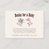 女性のカーボーイピンクウエスタンロデオブックスベビー エンクロージャーカード (正面)