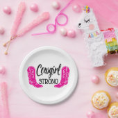 女性のカーボーイピンクカウボーイブーツウエスタンカントリーパーティー ペーパープレート (パーティー)