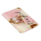 女性のカーボーイピンククリームブラウンコウィドフローラブーツ マグネット (右側)