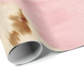 女性のカーボーイピンククリームブラウンコウィド ラッピングペーパー (ロールコーナー)