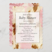 女性のカーボーイピンククリームブラウンコウィド 招待状 (正面/裏面)