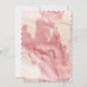 女性のカーボーイピンククリームブラウンコウィド 招待状 (裏面)