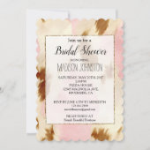 女性のカーボーイピンククリームブラウンコウィド 招待状 (正面)