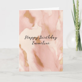 女性のカーボーイピンククリームブラウン金ゴールド牛革 カード