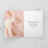 女性のカーボーイピンククリームブラウン金ゴールド牛革 カード (内部)