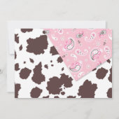 女性のカーボーイピンクバンダンナウェスタンテーマ誕生日 招待状 (裏面)