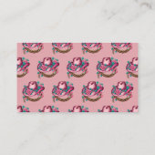 女性のカーボーイピンクフローラのベビシャワーゲーム用ブック エンクロージャーカード (裏面)