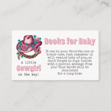 女性のカーボーイピンクフローラのベビシャワーゲーム用ブック