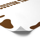 女性のカーボーイピンクベビーシャワーカスタムサイン ポスター (角)