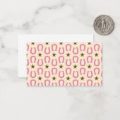 女性のカーボーイピンクホースシューシェリフスターカントリーテキサス州 ノートカード (正面/裏面インサイチュ)