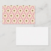 女性のカーボーイピンクホースシューシェリフスターカントリーテキサス州 ノートカード (正面/裏面)