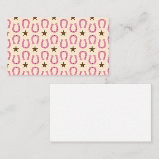 女性のカーボーイピンクホースシューシェリフスターカントリーテキサス州 ノートカード (正面/裏面)