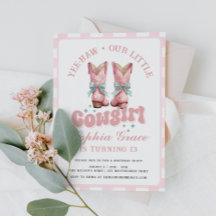 女性のカーボーイピンクロデオバースデーパーティー