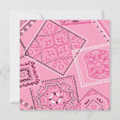 女性のカーボーイピンク金ゴールド蹄鉄女性のカーボーイベビーシャワー 招待状 (裏面)