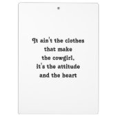 女性のカーボーイピンナップと馬のクリップボード クリップボード (裏面)