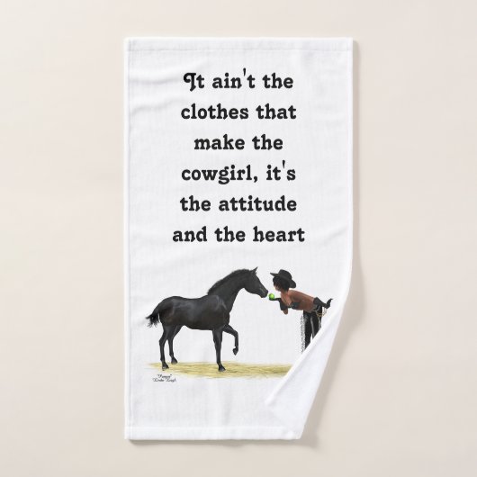 女性のカーボーイピンナップ付き手拭き ハンドタオル (ハンドタオル)