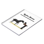 女性のカーボーイピンナップ付き螺旋状手帳 ノートブック (左側)