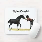 女性のカーボーイピンナップ付き馬マウスパッド マウスパッド (マウス)