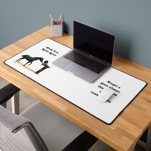 女性のカーボーイピンナップ付き馬卓用マット デスクマット (オフィス2)